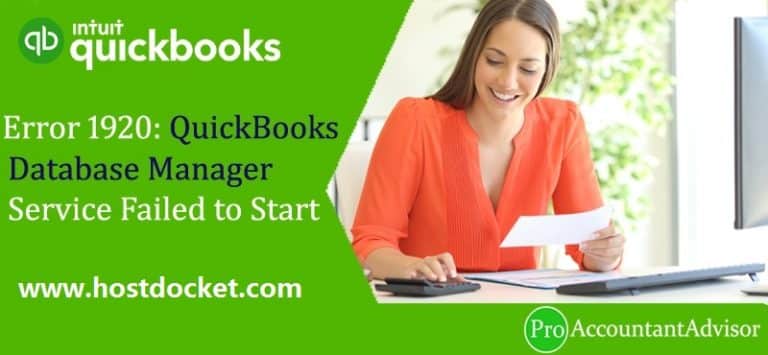 Error 1920-QuickBooks Database Manager Service Failed to Start