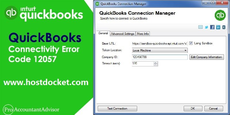 QuickBooks Connectivity Error Code 12057-Pro Accountant Advisor