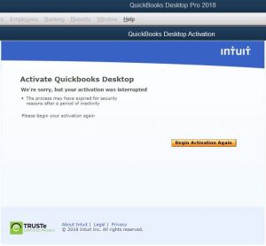 Activate QuickBooks desktop - Screenshot
