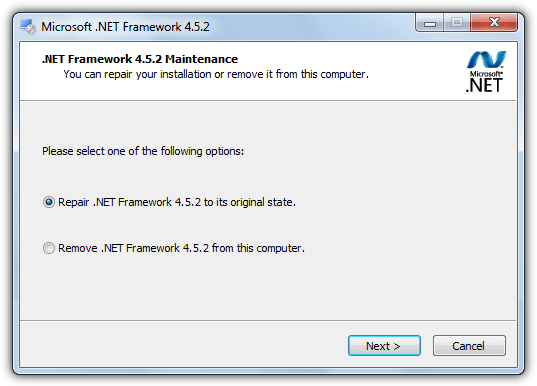 installshield wizard error .net framework 3.5