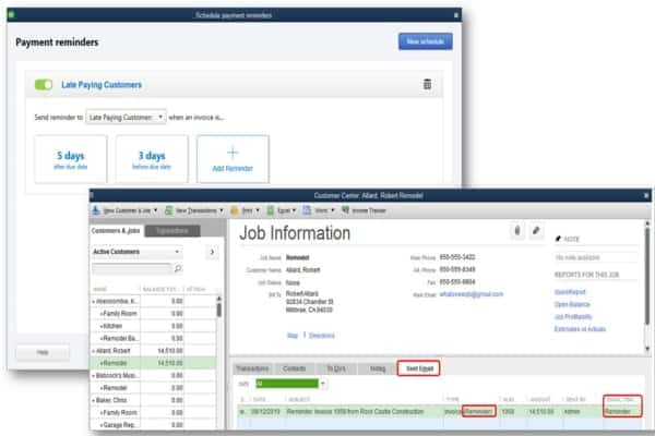 Automated payment reminders feature in QuickBooks desktop 2020 - Screenshot 1