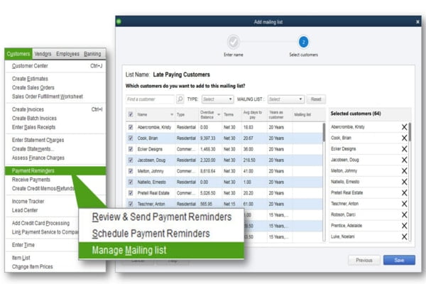 Automated payment reminders feature in QuickBooks desktop 2020 - Screenshot