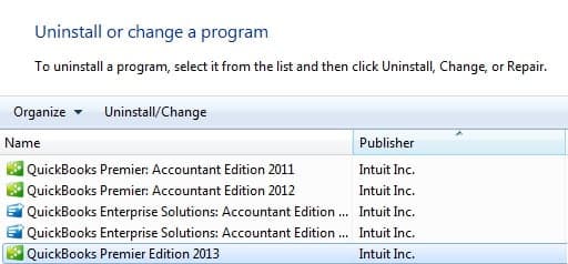 Uninstall and reinstall the QuickBooks file or program - Screenshot