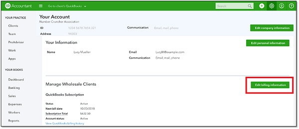 Change billing and subscription settings - Screenshot