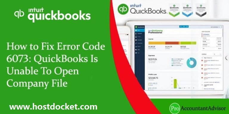 How to Fix Error Code 6073-QuickBooks Is Unable To Open Company File