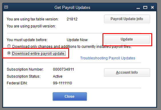 payroll tax table- screenshot