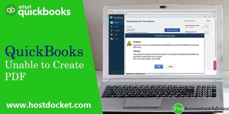 QuickBooks Unable to Create PDF-Pro Accountant Advisor