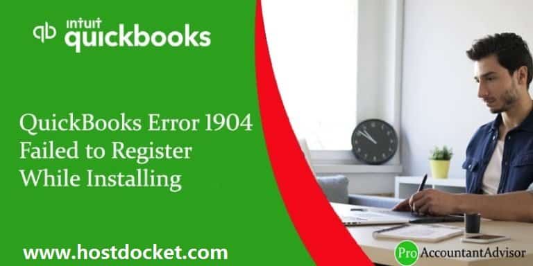 QuickBooks Error 1904–Failed to Register While Installing Fixed
