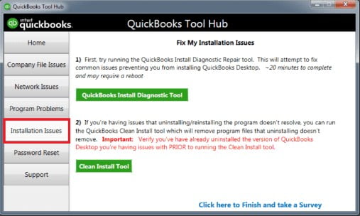 QuickBooks install diagnostic tool - Screenshot