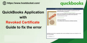 QuickBooks Application with Revoked Certificate Error