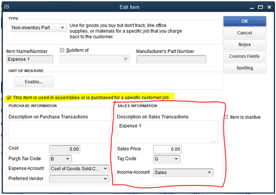 Correct COGS in QuickBooks